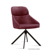 ESSZIMMERSTUHL drehbar (8er-Set) Derska 52x82x63 Schwarz/Marsala - Brombeere/Schwarz, Kunststoff (63/82/52cm) - 58aufmkessel