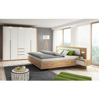 SCHLAFZIMMER-SET Xelo wildeiche gold / weiß 485 / 208 / 215,5 cm 2-teilig - Weiß/Braun, Holz/Holzwerkstoff (160/200cm) - Feldmann-Wohnen