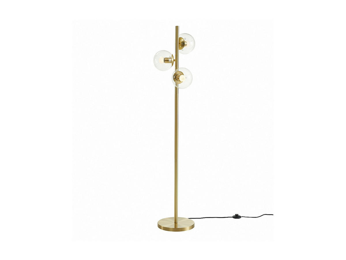 STEHLAMPE - 32 cm x 28 cm - metall - goldfarben Yukon - Goldfarben, Metall (28/32/148cm) - Vente-Unique