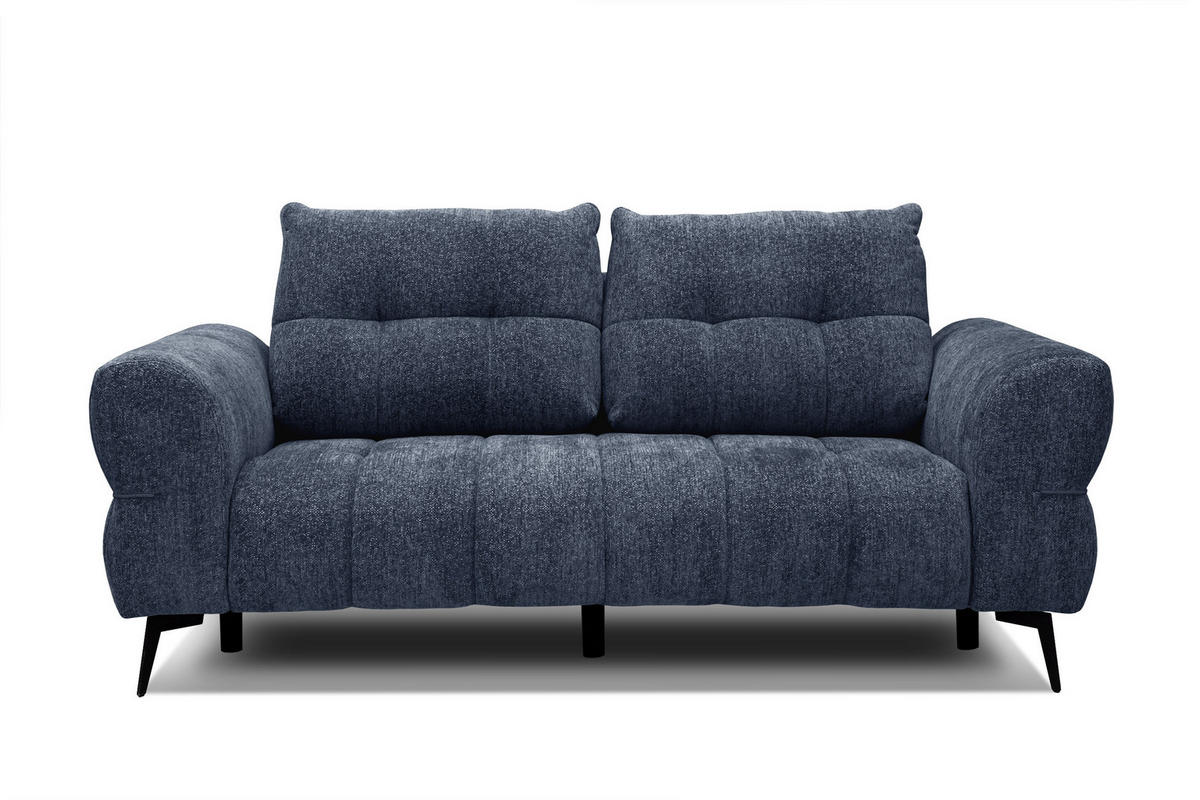 SOFA SALVINI 2,5-Sitzer, dunkelblau - Dunkelblau, Holz/Textil (206/88/99cm) - Courtois Laville