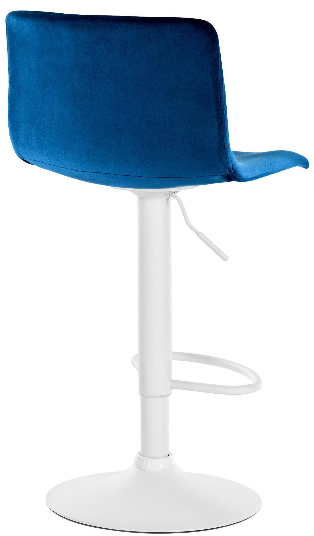BARHOCKER Samt Blau - Blau, Textil (39/83/36cm) - CLP