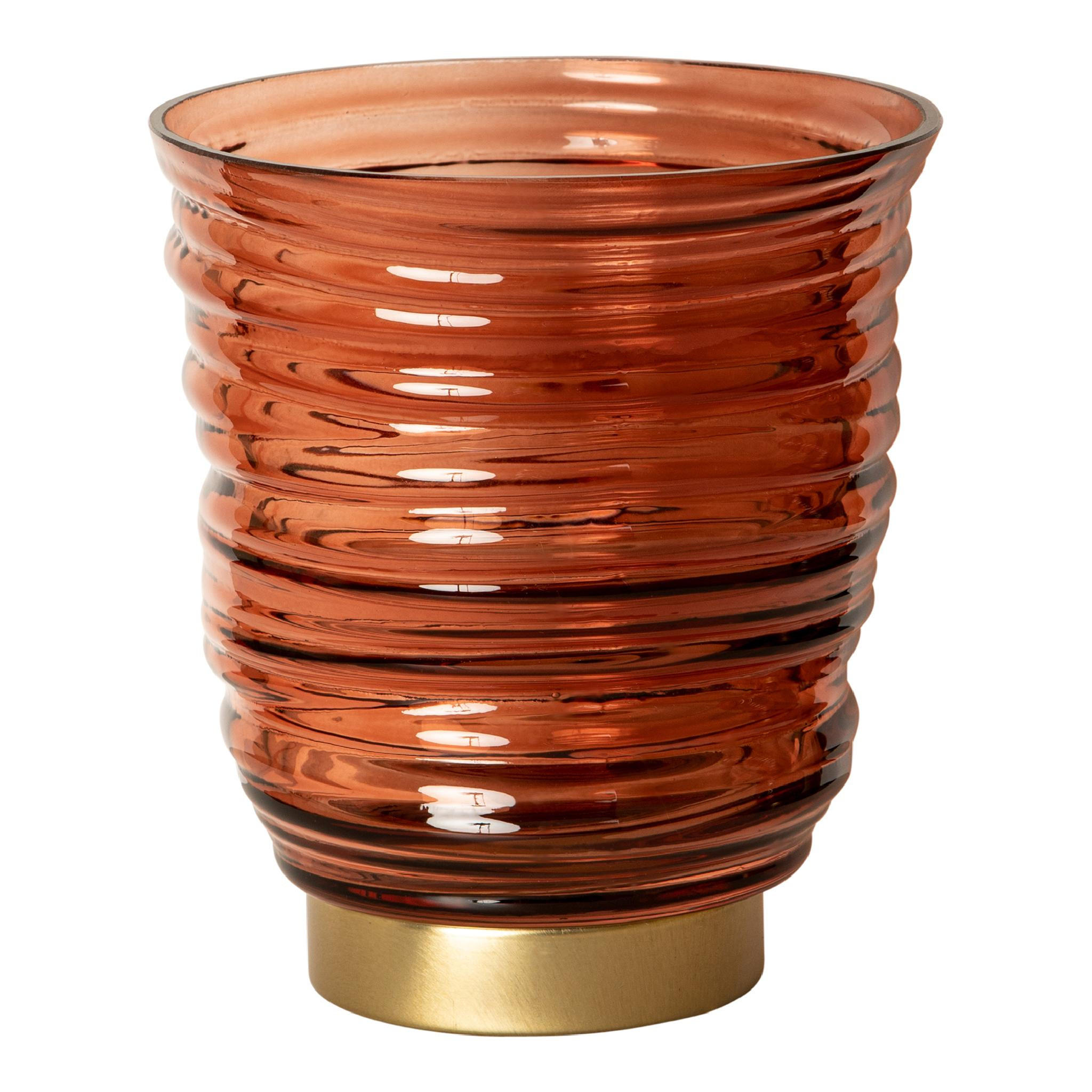 WINDLICHT Lane Braun 16/16/17cm - Braun, Metall (16/17/16cm) - PTMD Collection