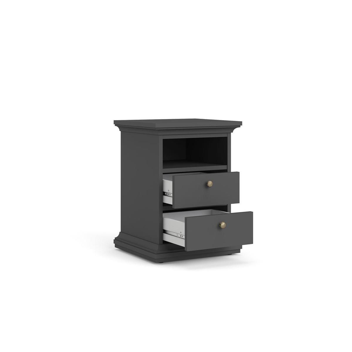 NACHTSCHRANK mattgrau - Grau, Holzwerkstoff (44/59/40cm) - ebuy24