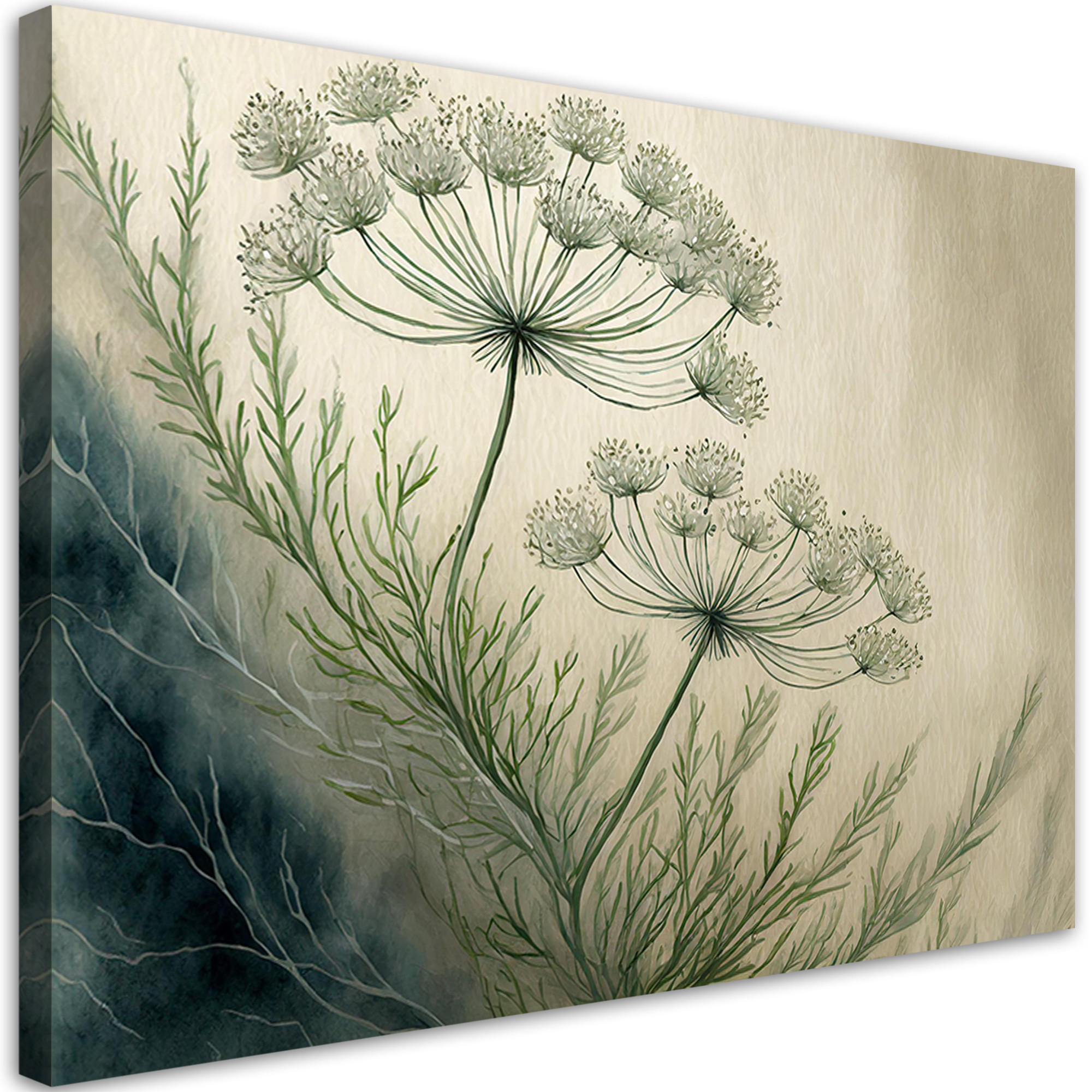 WANDBILD pflanzen botanicals abstrakt - Beige, Textil (60/40cm) - Feeby