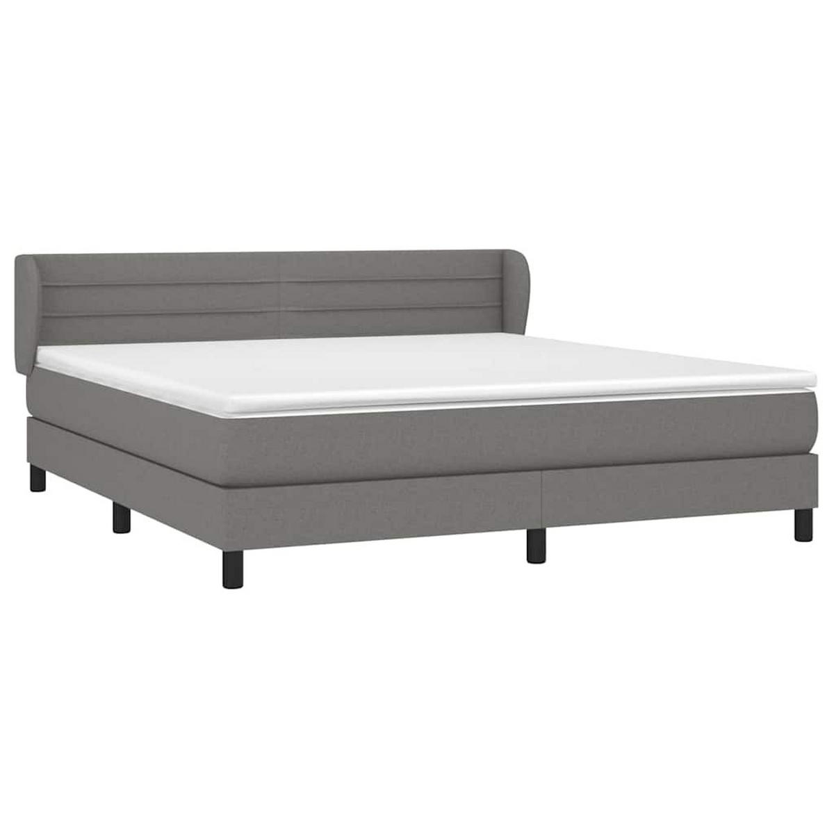 BOXSPRINGBETT 180/200 Cm Grau Gewebe - Grau, Textil (183/203cm) - vidaXL
