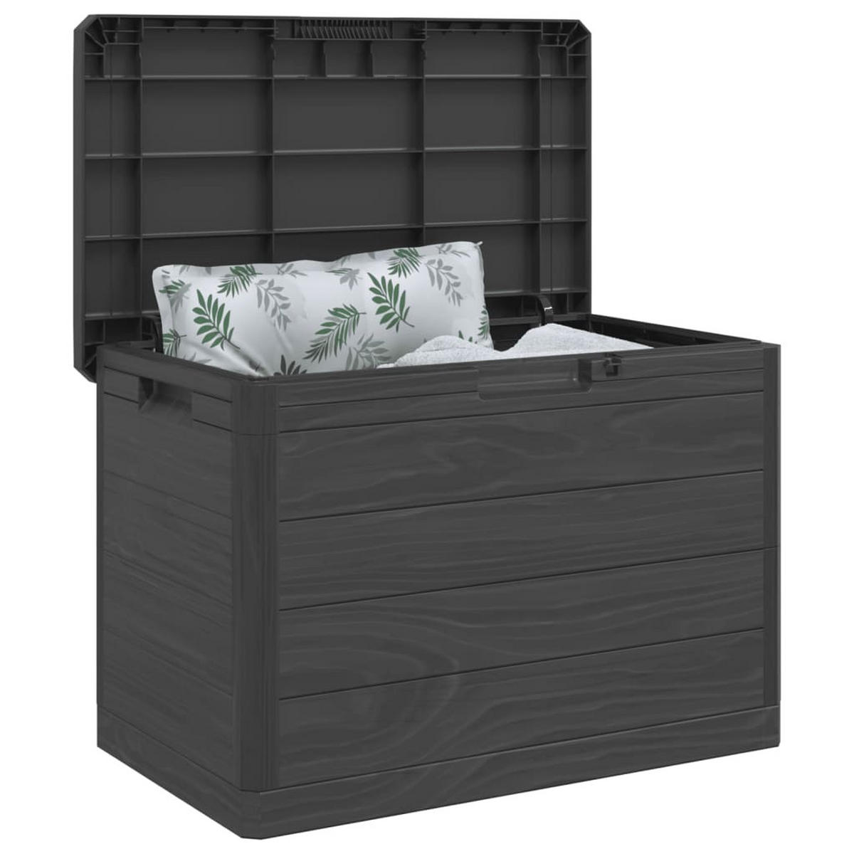 OUTDOOR-KISSENBOX Anthrazit 77.5/44.5/53 Cm Polypropylen - Anthrazit, Kunststoff (77.5/53/44.5cm) - vidaXL