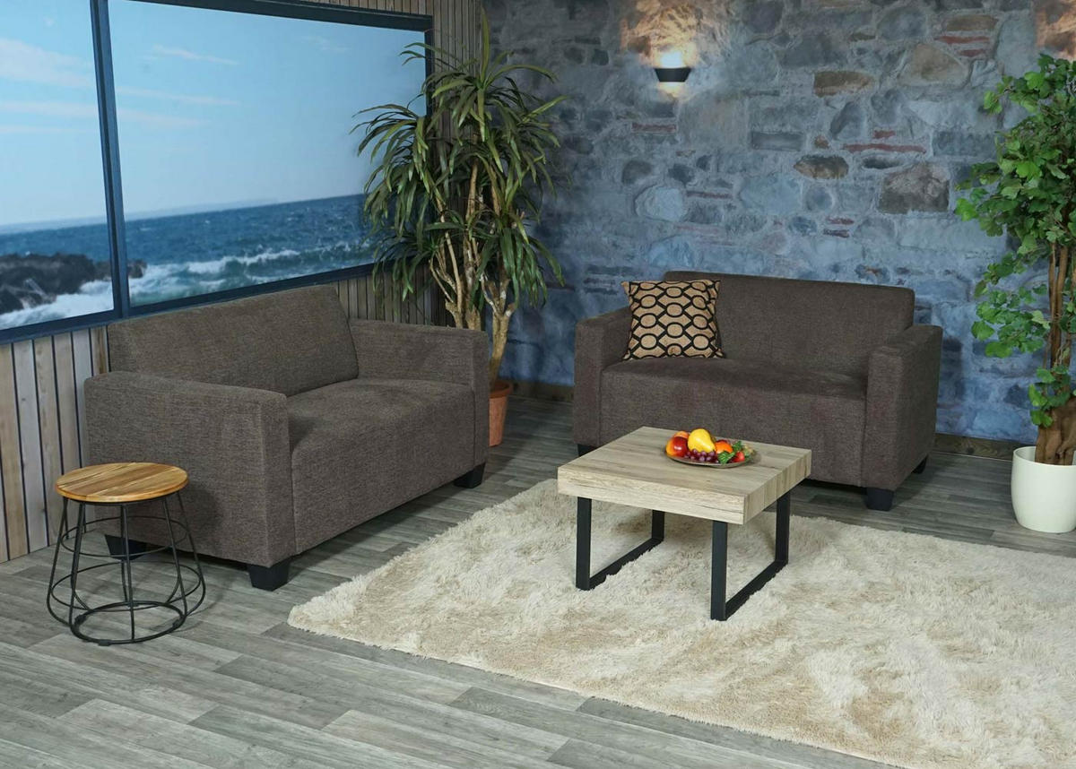 SOFA-GARNITUR Braun - Braun, Textil (136/76/72cm) - MCW