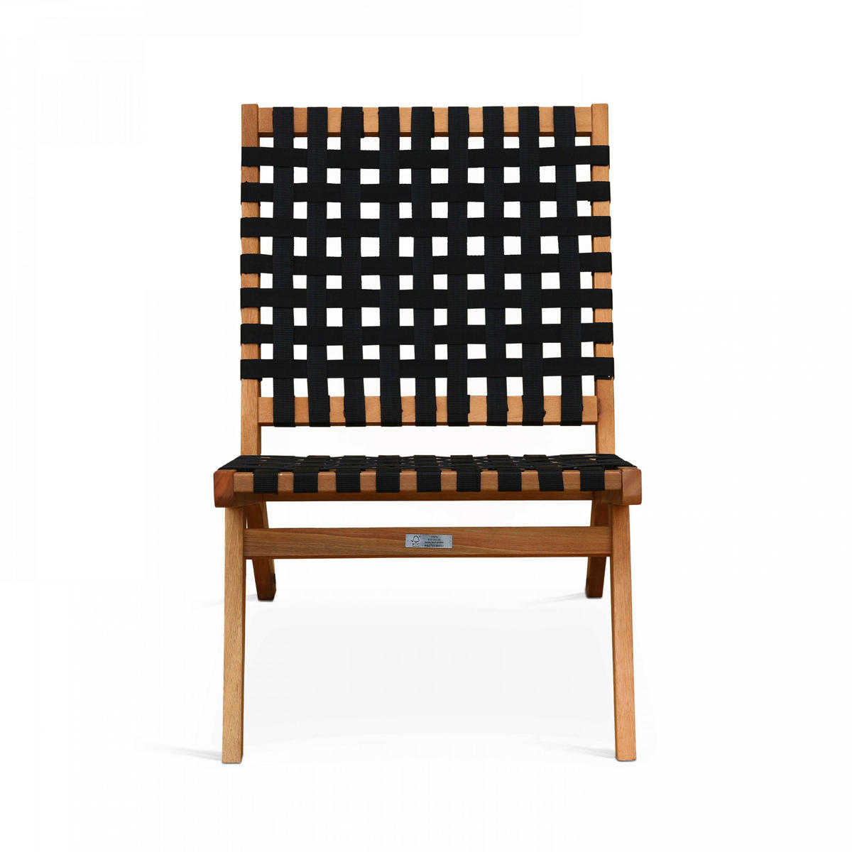 RELAXSESSEL 2-tlg., Schwarz - Schwarz, Holz (80/78/52cm) - Oviala