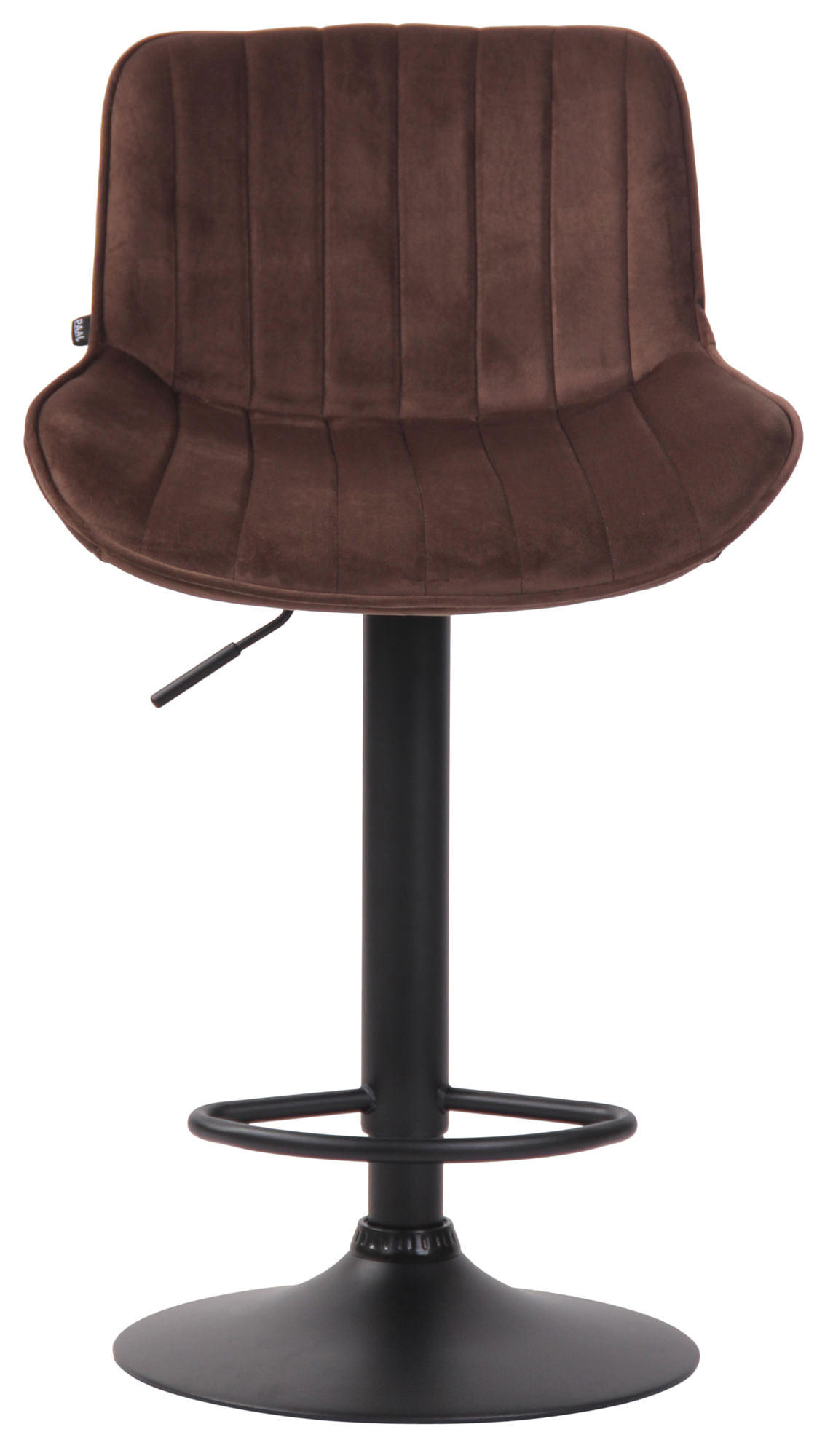 BARHOCKER Samt braun - Schwarz/Braun, Textil/Metall (50/86/50cm) - CLP
