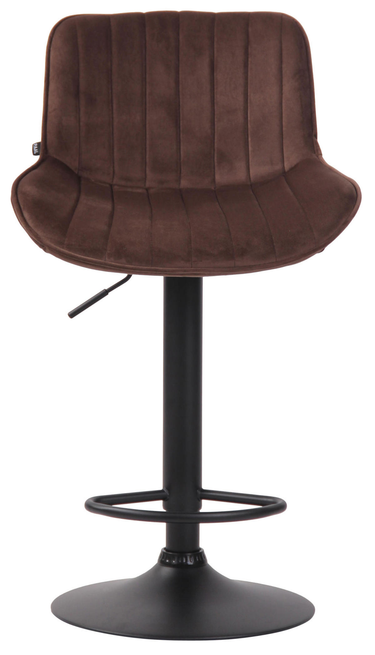 BARHOCKER Samt braun - Schwarz/Braun, Textil/Metall (50/86/50cm) - CLP