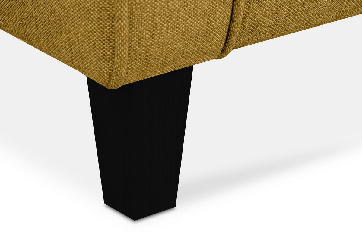 OHRENSESSEL MILES Masivholzbeine schwarz, honigfarben - Honig, Holzwerkstoff/Buchenholz (82/105/97cm) - KONSIMO®