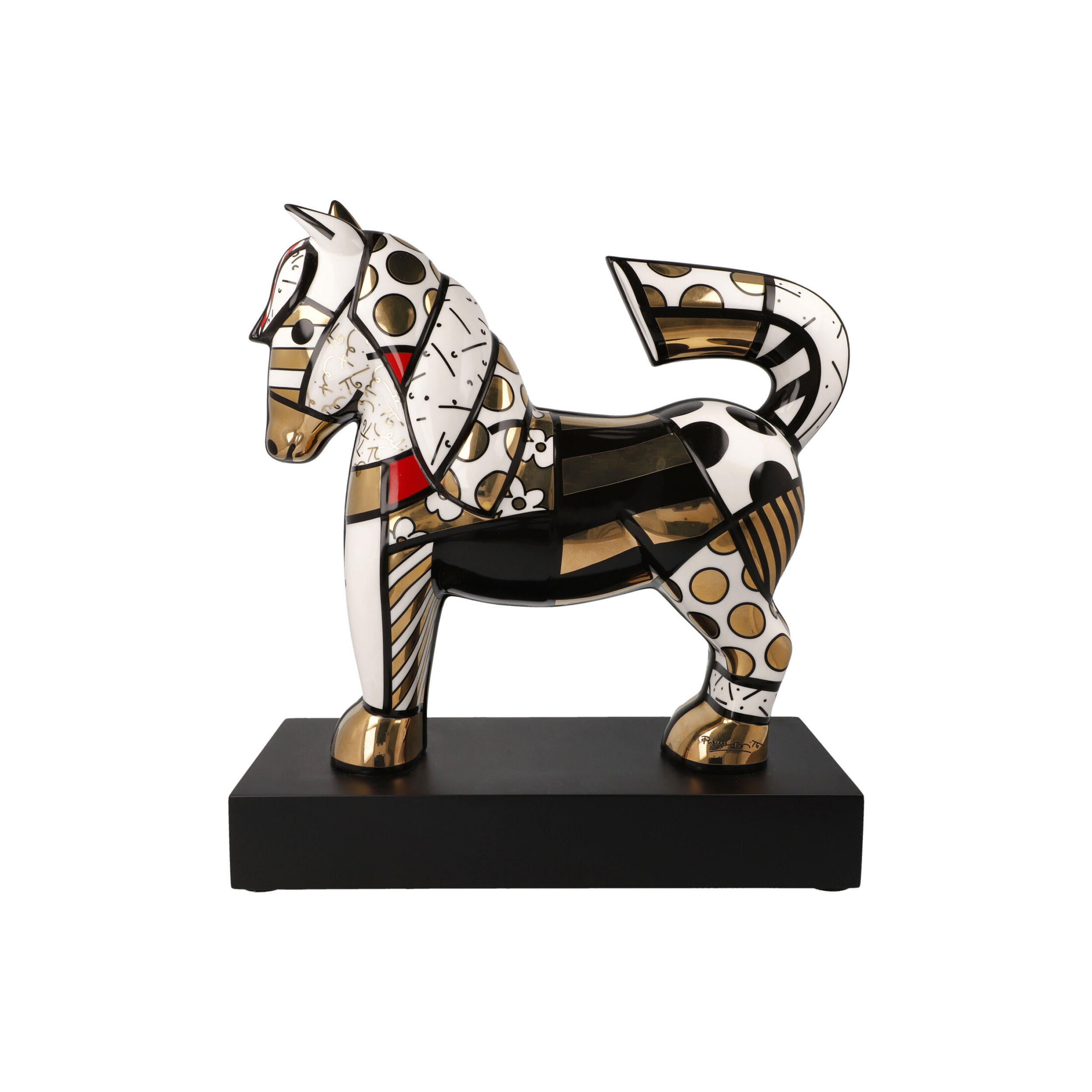 DEKOFIGUR Romero Britto - Golden Dancer, Pop Art, Porzellan, Bunt, 31 cm - Multicolor, Keramik (12.5/31/28cm) - Goebel