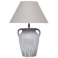 TISCHLEUCHTE Grau/Beige Agefet - Beige/Grau, Keramik (35/35/49cm) - Beliani