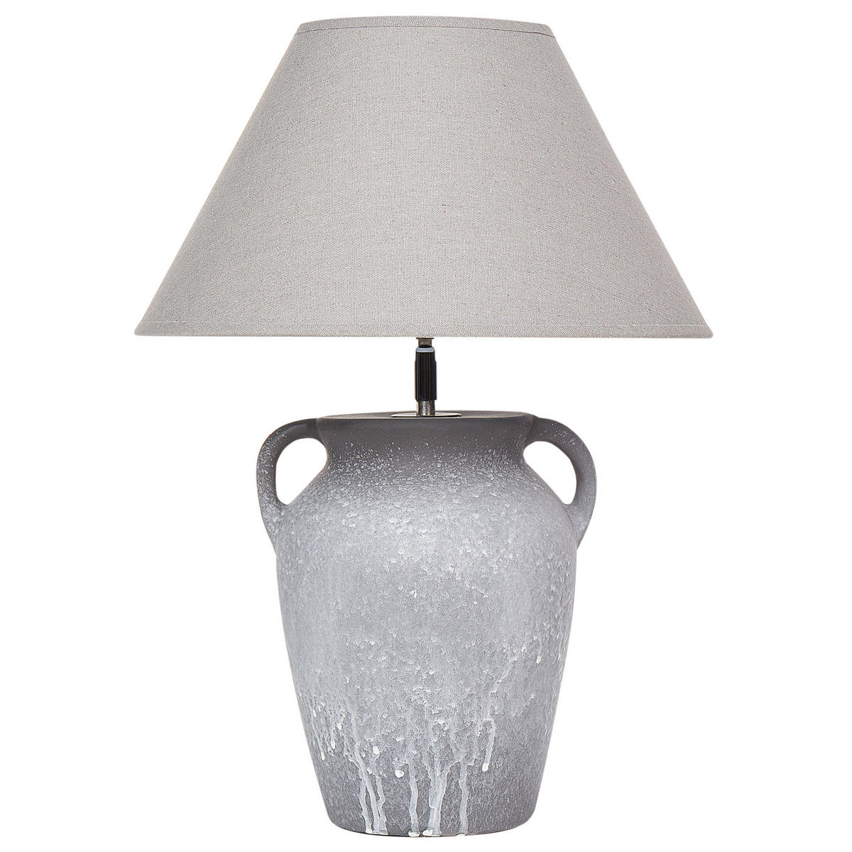TISCHLEUCHTE Grau/Beige Agefet - Beige/Grau, Keramik (35/35/49cm) - Beliani
