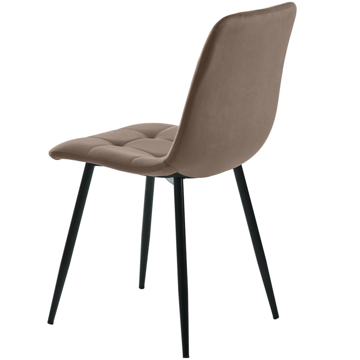 ESSZIMMERSTUHL 4-Tlg Braun, Samt, Metallgestell - Braun, Textil (66/45/70.5cm) - FLIEKS