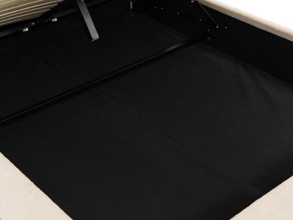 POLSTERBETT Zinot 160 8801 - Beige/Schwarz, Holzwerkstoff/Textil (160/200cm) - MIRJAN24