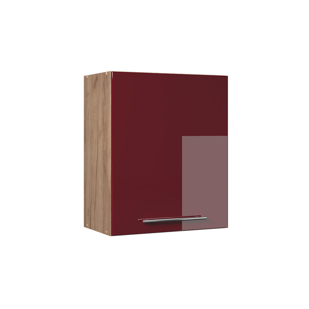 VÄGGSKÅP Fame-Line, Bordeaux högblank, 60 cm Bordeaux, Ekfärgad 72/60/34.1 cm