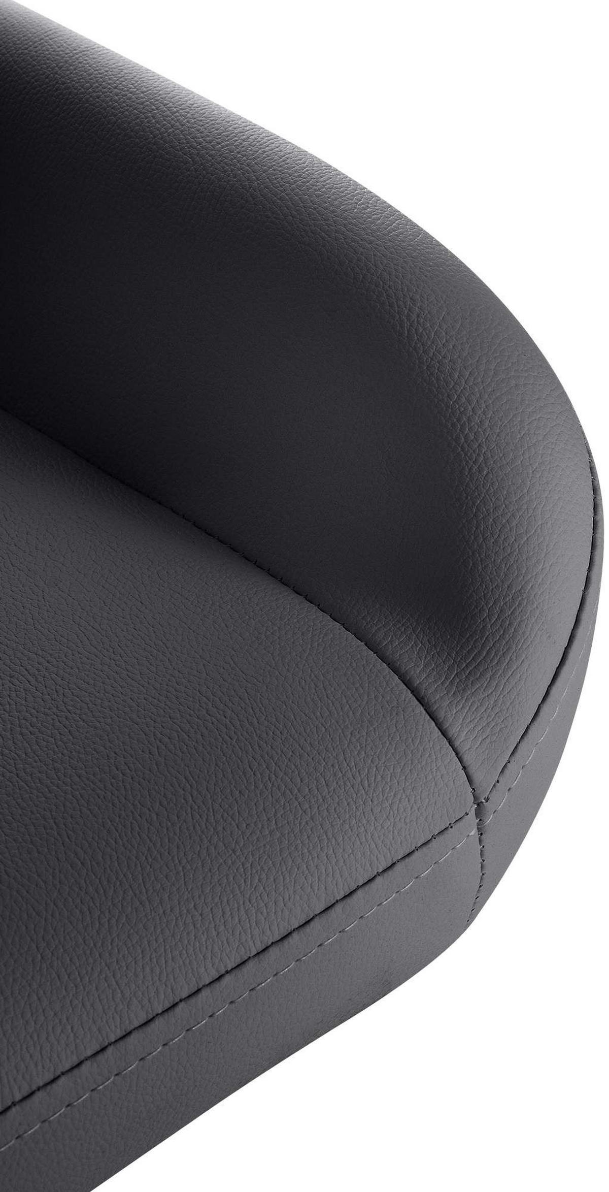 BARHOCKER 2er Set Lederlook schwarz - Goldfarben/Schwarz, Textil/Metall (51/89/52cm) - CLP
