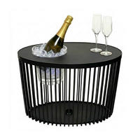 3-IN-1 LOUNGETISCH MIT ACRYL-KÜHLER Stockholm schwarz 46 cm - Schwarz, Kunststoff (57.5/35/46cm) - COOTAB Cooler Table