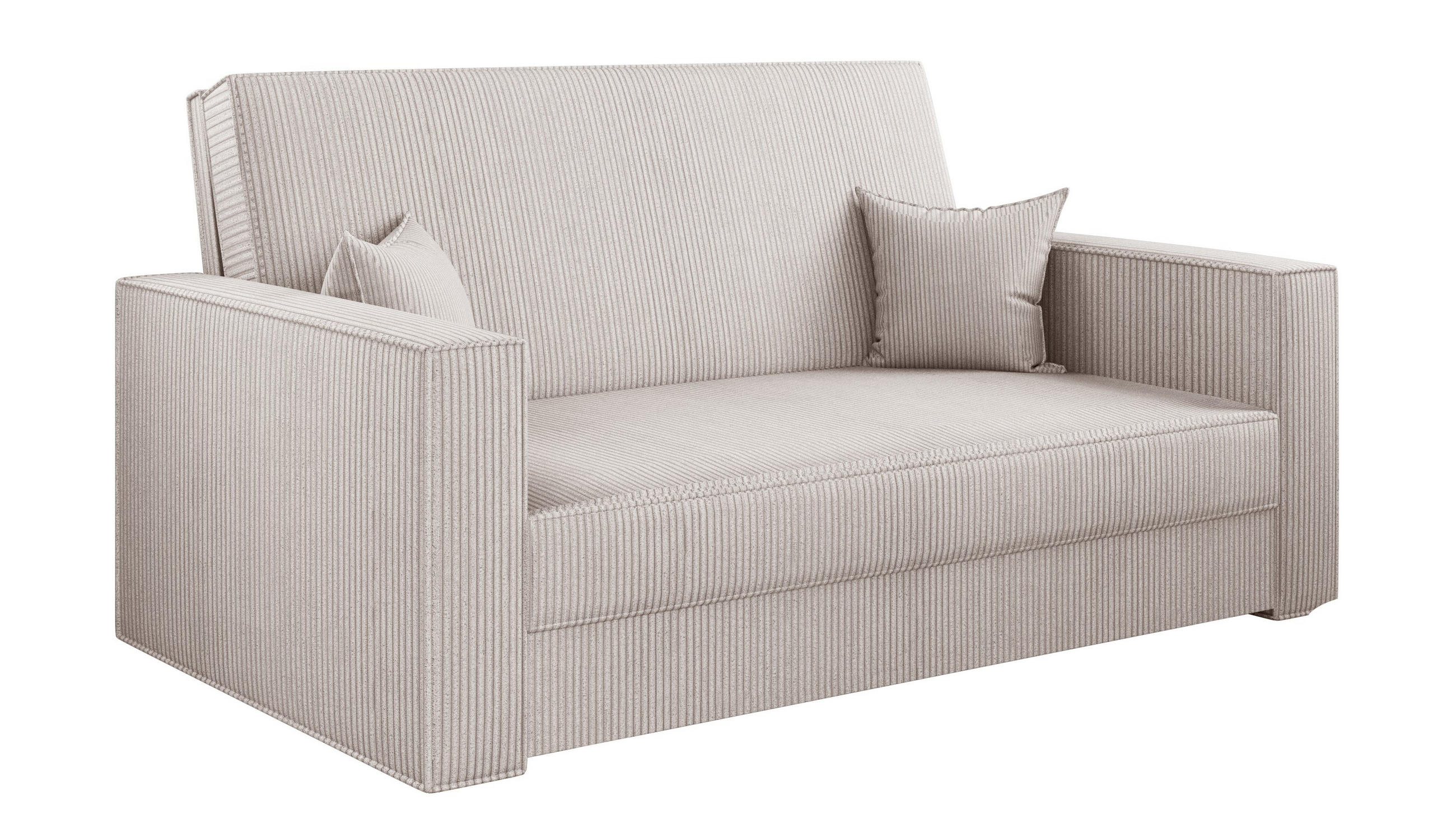 SOFA, Schlaffunktion - America Stoff Poso Beige - Beige, Holz (137/77/112cm) - Kaiser Möbel