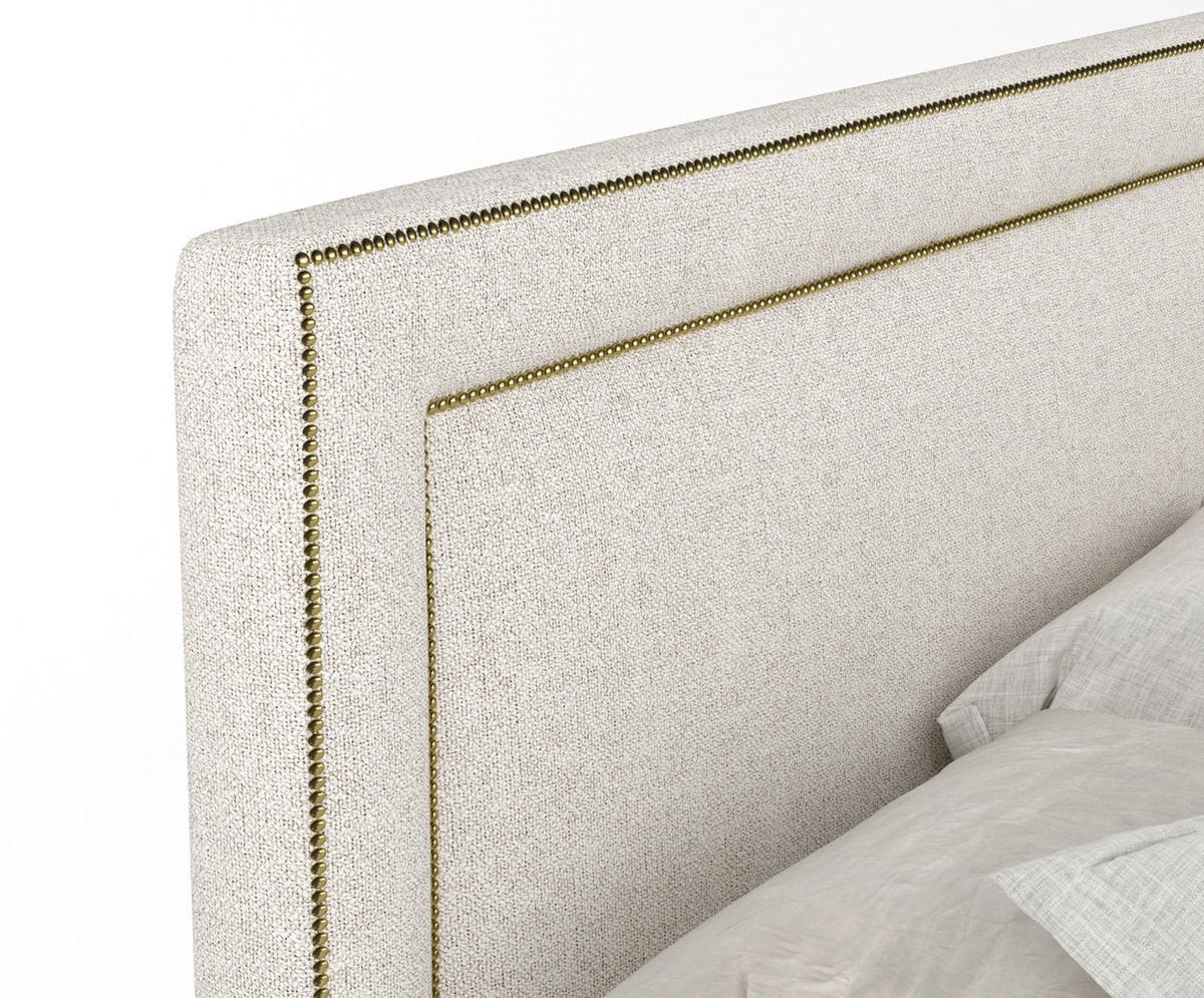 BOXSPRINGBETT Luxora Beige 200/200 cm - Beige/Schwarz, Holz/Holzwerkstoff (200/200cm) - Maison de Reve