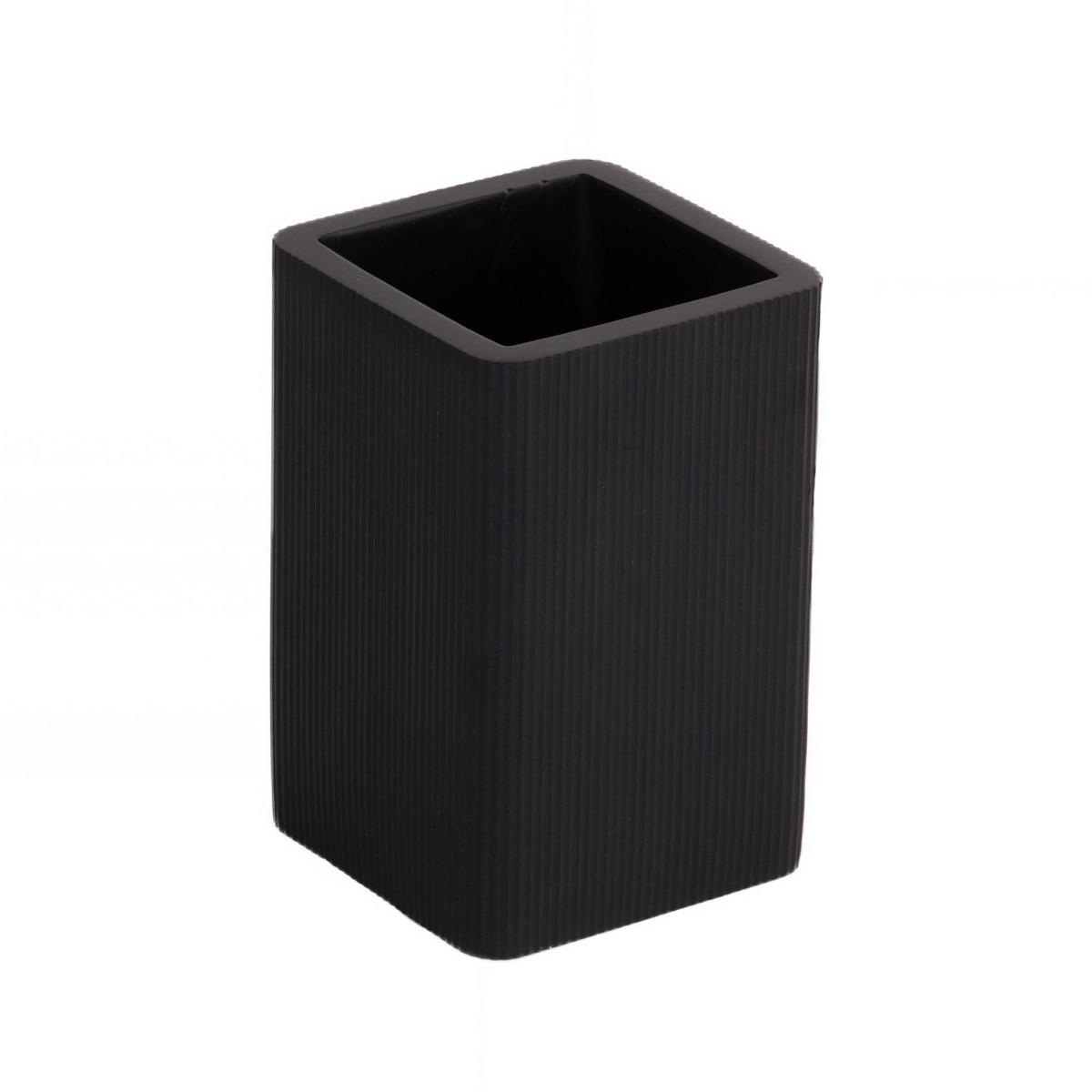 ZAHNBÜRSTENBECHER Garbo - Schwarz, Kunststoff (7.5/11/7.5cm)
