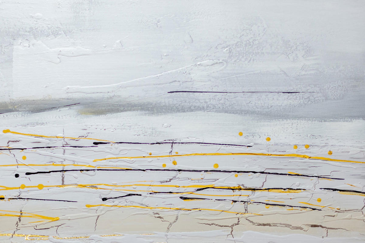 ACRYLBILD HANDGEMALT Grau 123/83 cm - Grau, Textil (122.5/82.5cm) - KUNSTLOFT