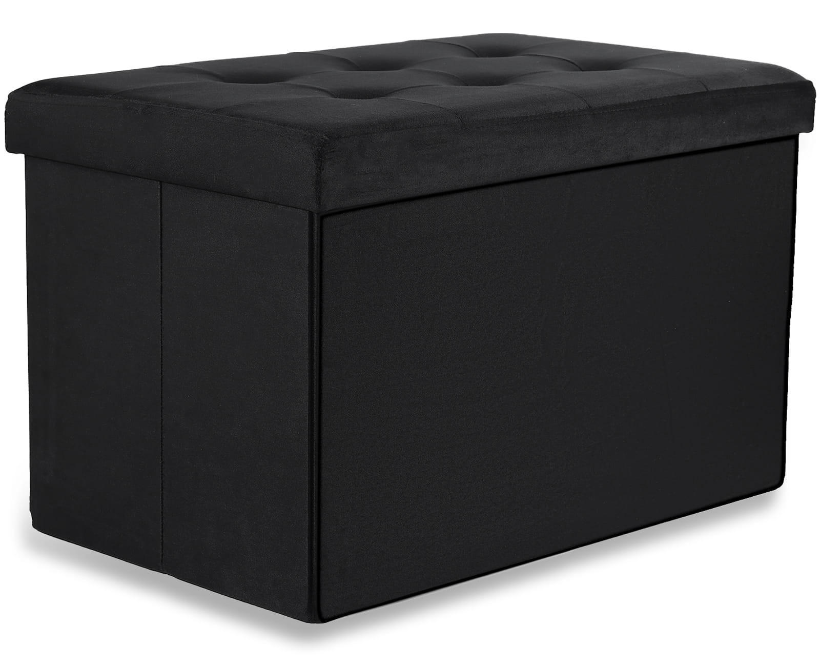SITZBOX Ravello XL mit Knöpfen Samt Schwarz - Schwarz, Textil (60/38/38cm) - Komodee