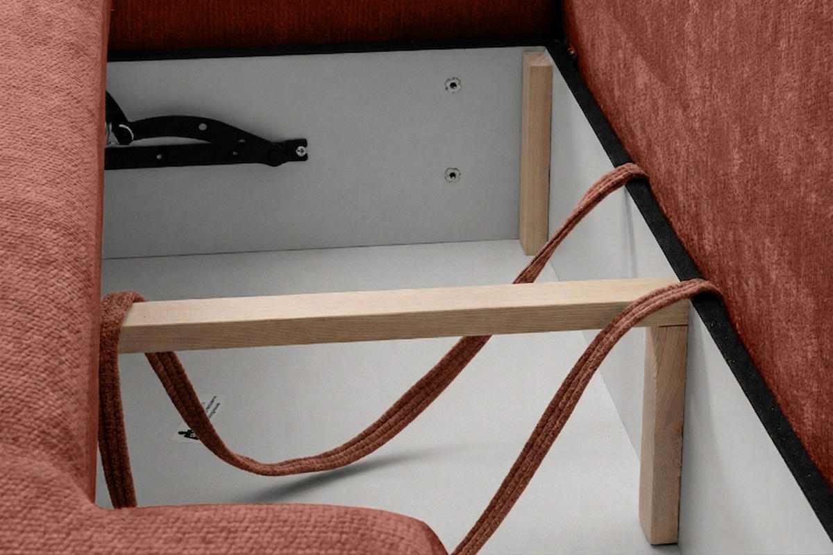 ECKSOFA Mit Schlaffunktion Und Bettkasten, Velvet-Stoff Vena, Kupfer, Links, HELA I - Kupferfarben, Holz (302/184cm) - Kaiser Möbel