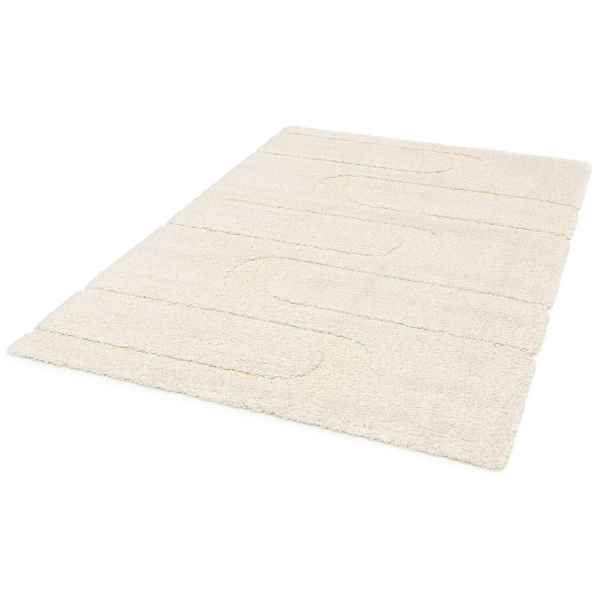 TEPPICH, Weicher, dicker mit Reliefeffekt weiß - Weiß, Textil (120/170cm) - AFK Living
