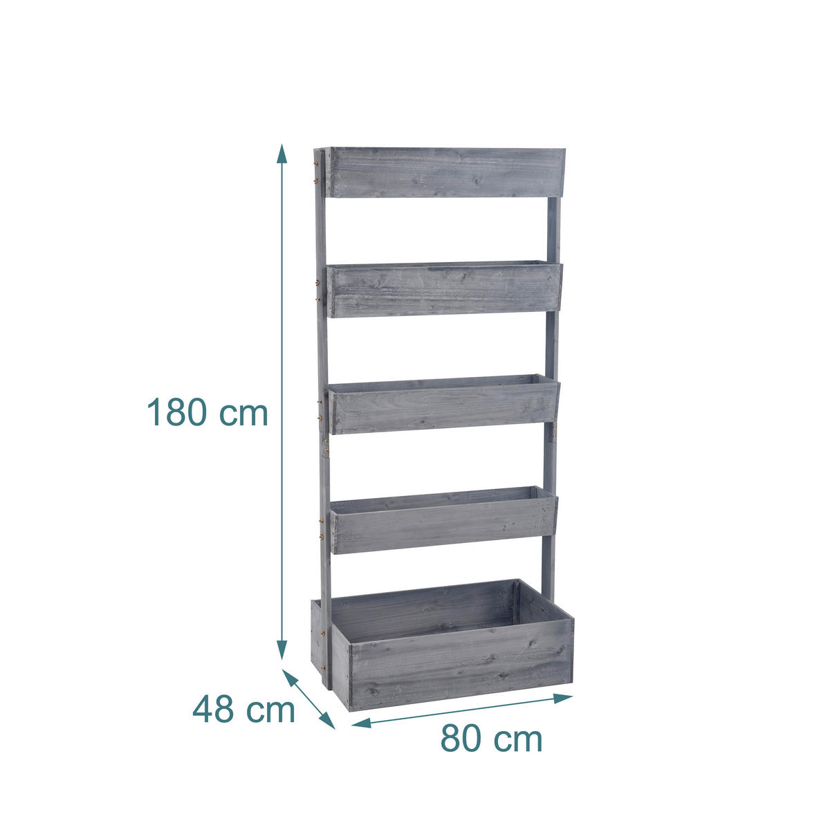 VERTIKALBEET - Braun, Holz/Textil (80/180/48cm) - Relaxdays