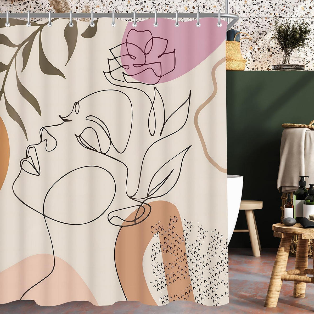 DUSCHVORHANG 120x200 cm mit Motiv - Multicolor, Textil (120/200cm)