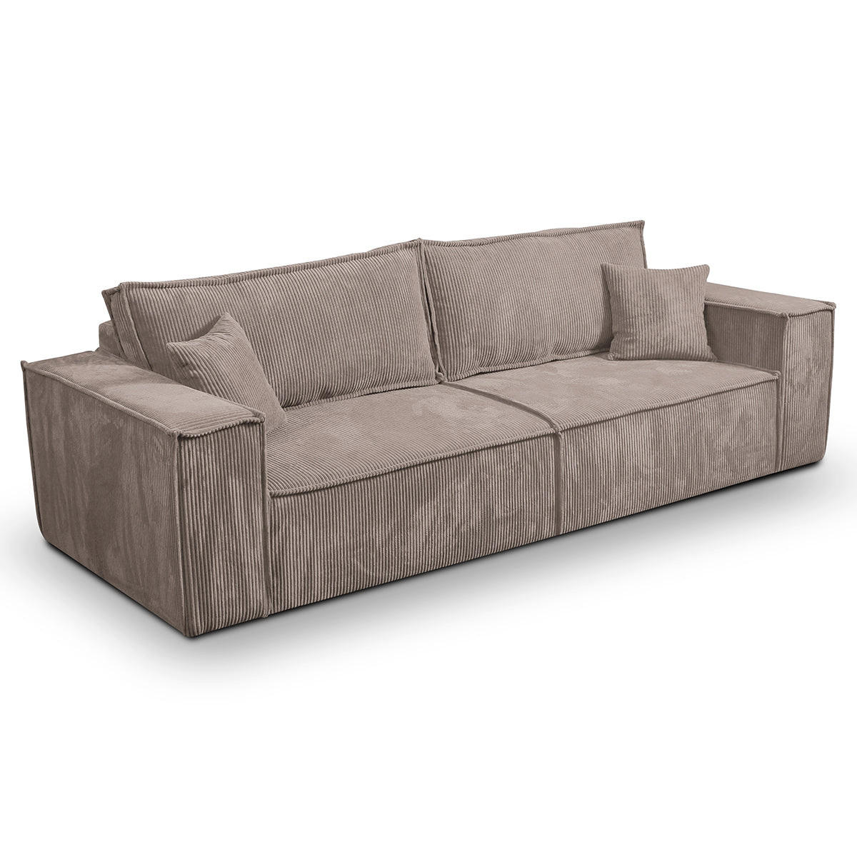 SOFA Isaac 4 Sitzplätze Taupe - Taupe, Holzwerkstoff (255/85/105cm) - Petits-meubles