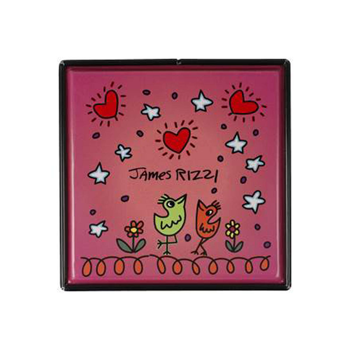 TEEDOSE James Rizzi - Peace of Love, Metall, Bunt, 0.6 L - Multicolor, Metall (7.5/11/7.5cm) - Goebel
