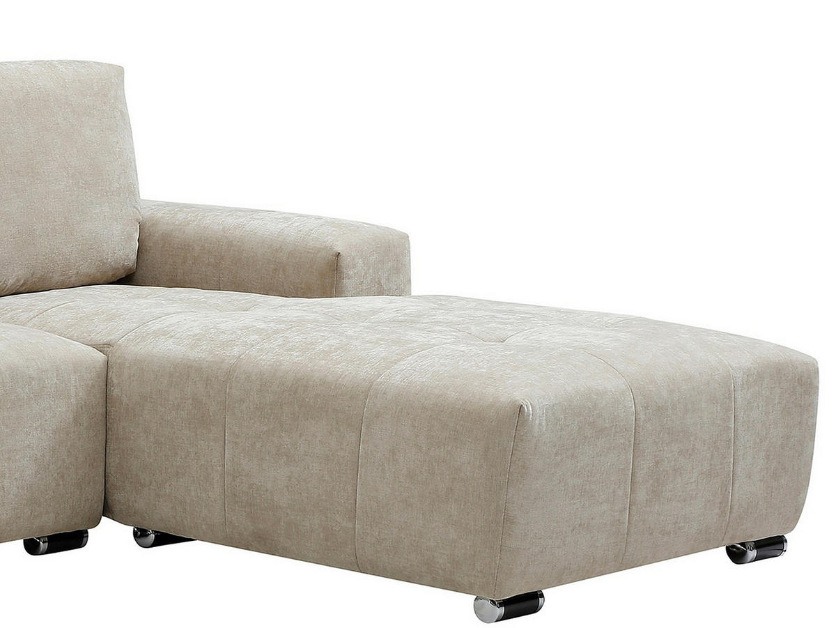ECKSOFA - Ecke rechts - Stoff Beige - MICHELIA - Beige, Textil (268/174cm) - Vente-Unique