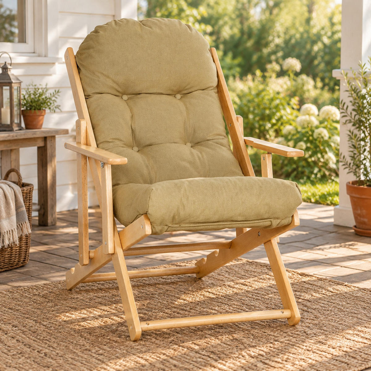 KLAPPBARER Relaxsessel in Braun 89x71x96 cm mit 3-fach verstellbarer Rückenlehne - Braun, Kunststoff (71/96/89cm) - IVMEU