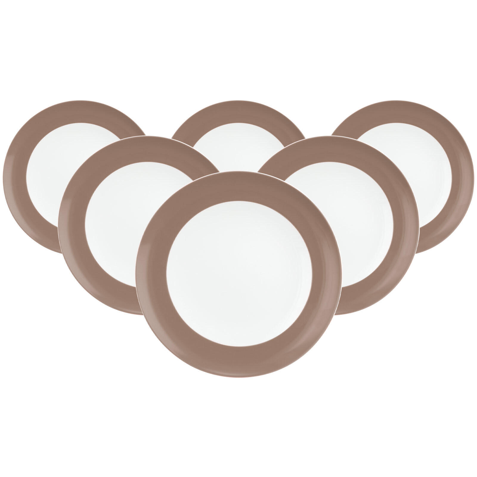 SPEISETELLER Liberty Pure Colors Cocoa Brown ø 27 cm 6er Set - Braun, Keramik (27.3cm) - Seltmann Weiden