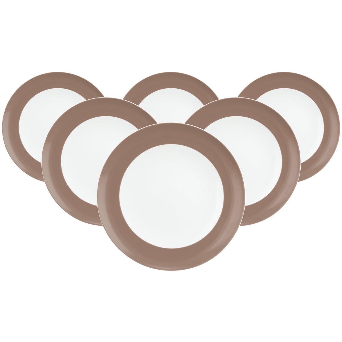 SPEISETELLER Liberty Pure Colors Cocoa Brown ø 27 cm 6er Set - Braun, Keramik (27.3cm) - Seltmann Weiden