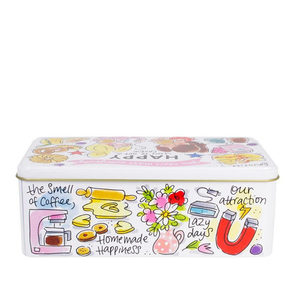 DOSEN Happy in Bunt - 19,5 x 10,5cm - Multicolor, Metall (10.4/7/19.5cm) - Blond Amsterdam