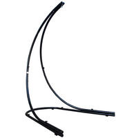 XL-HÄNGESESSELGESTELL, 210cm, bis 150kg, Schwarz - Schwarz, Metall (160/140/210cm) - Amanka
