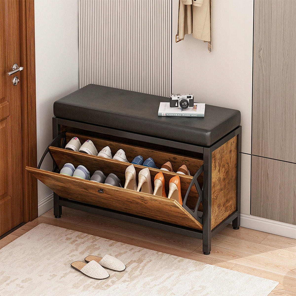 SCHUHSCHRANK braun 30/80/51 cm - Braun, Holzwerkstoff (80/51/30cm)