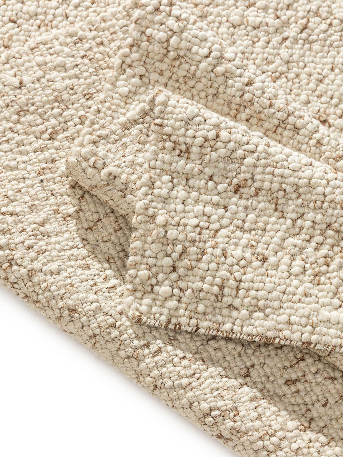 WOLLTEPPICH Patch Braun 120x170 cm - Braun, Textil (120/170cm) - benuta Pure