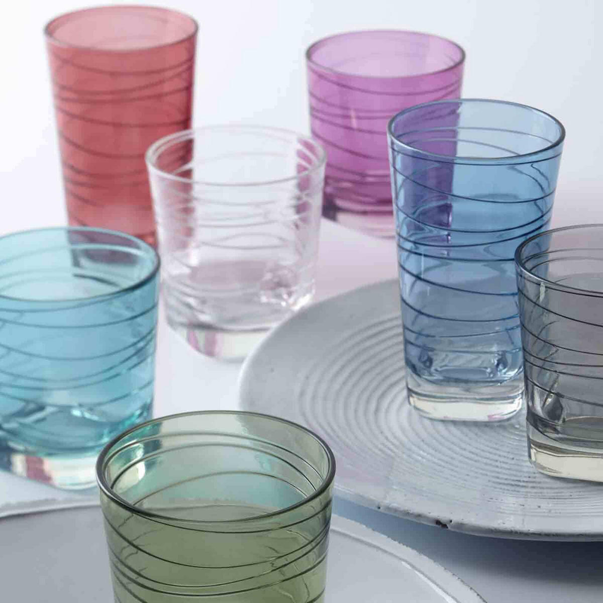 TRINKGLÄSER Vario bunt 12er Set - Multicolor, Glas (0.001L) - Leonardo Living