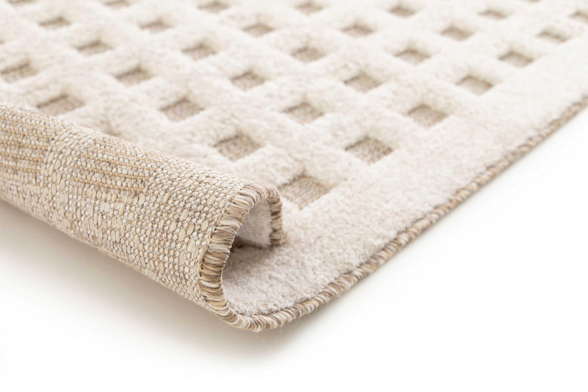 WEBTEPPICH im skandinavischen Stil Weiß Diena 160/230 cm - Weiß, Naturmaterialien/Textil (160/230cm) - Atticgo