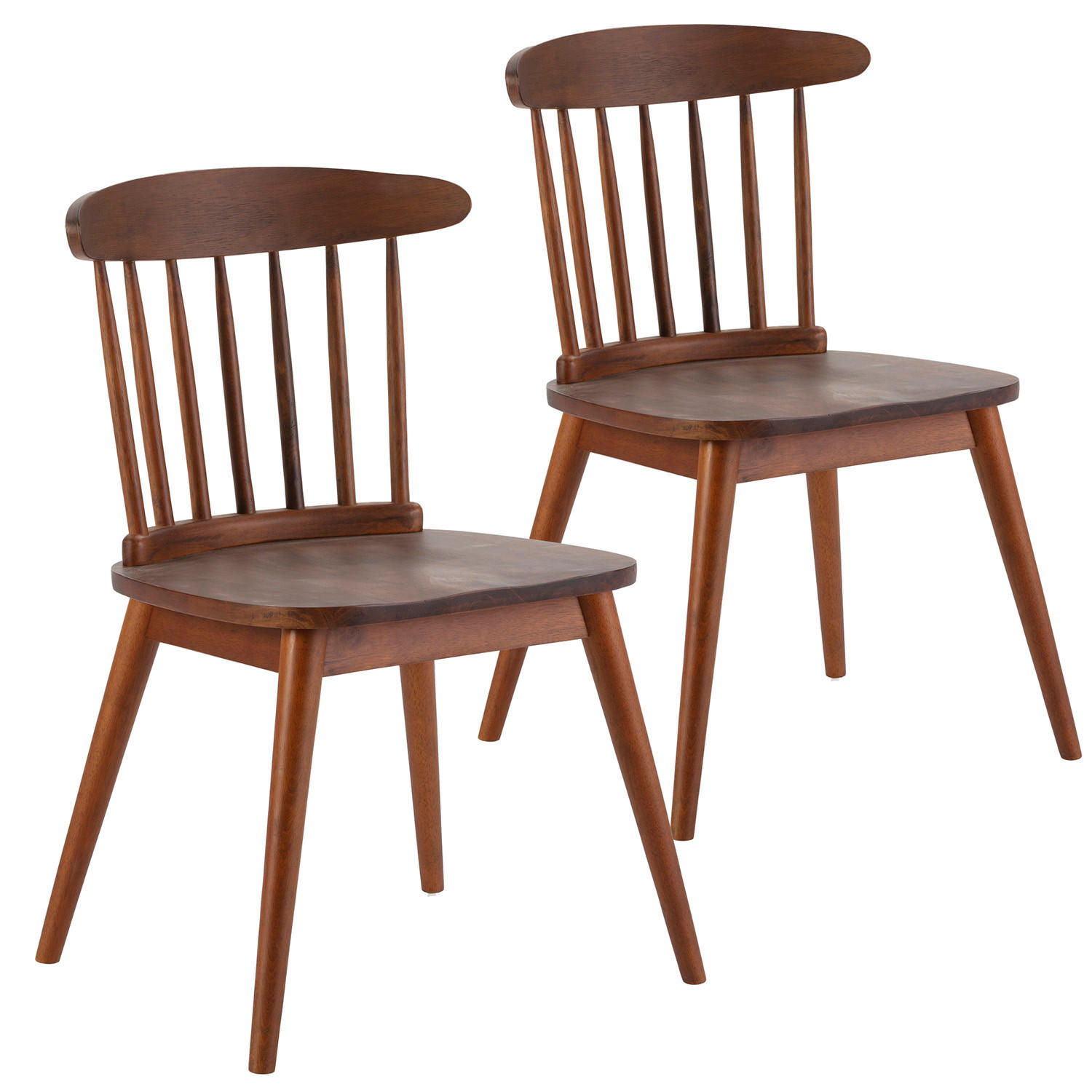 SET de 2 scaune Ben din lemn de nuc