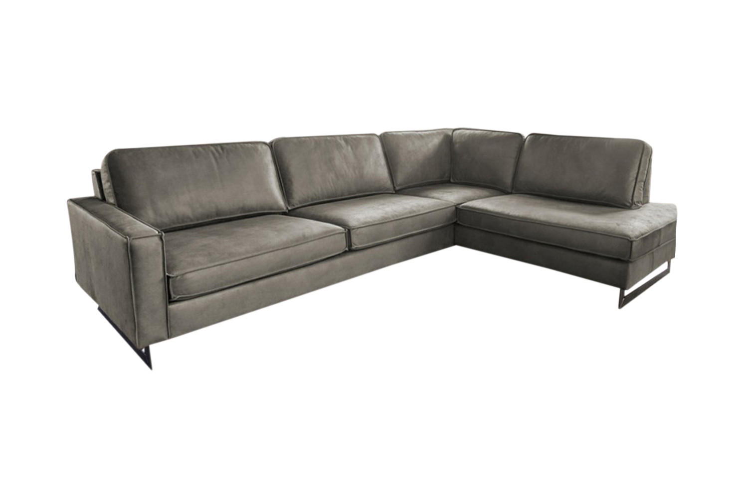 ECKSOFA VILNIUS Anthrazit Kunstleder - Anthrazit/Schwarz, Textil (290/217cm) - KAWOLA