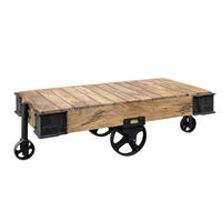 COUCHTISCH Mango 120x60x43 natur lackiert RAILWAY #160 - Braun, Holz (120/60/43cm) - Massivmoebel24