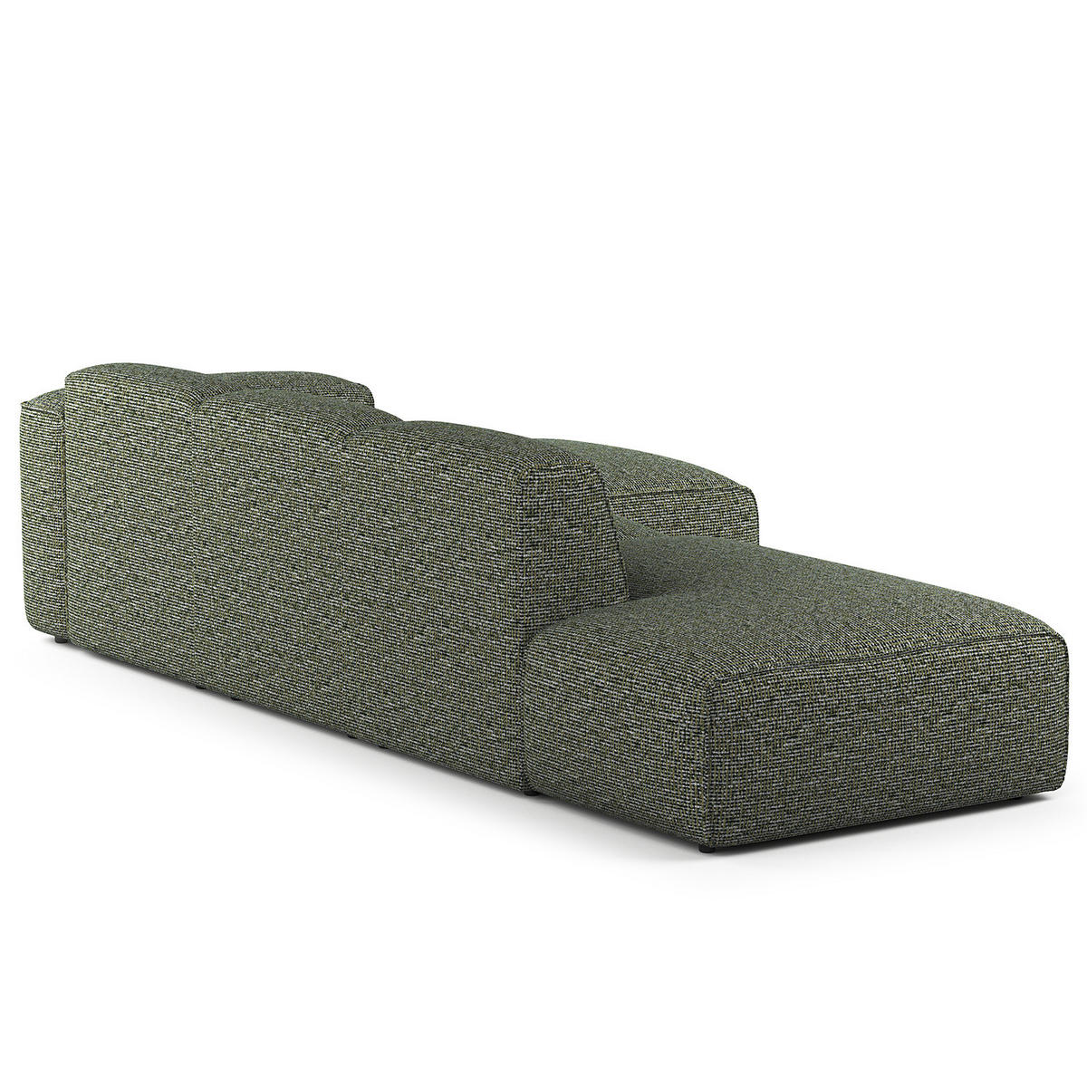 ECKSOFA mit Chaiselongue - Schwarz/Grün, Kunststoff/Textil (290/173cm) - home24