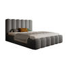 POLSTERBETT Langlebiges Polsterbett Mona V 180x200 cm – Bett mit Bettkasten & Pflegeleichtem Material, Grau - Schwarz/Grau, Holzwerkstoff/Kunststoff (180/200cm) - DomoHome