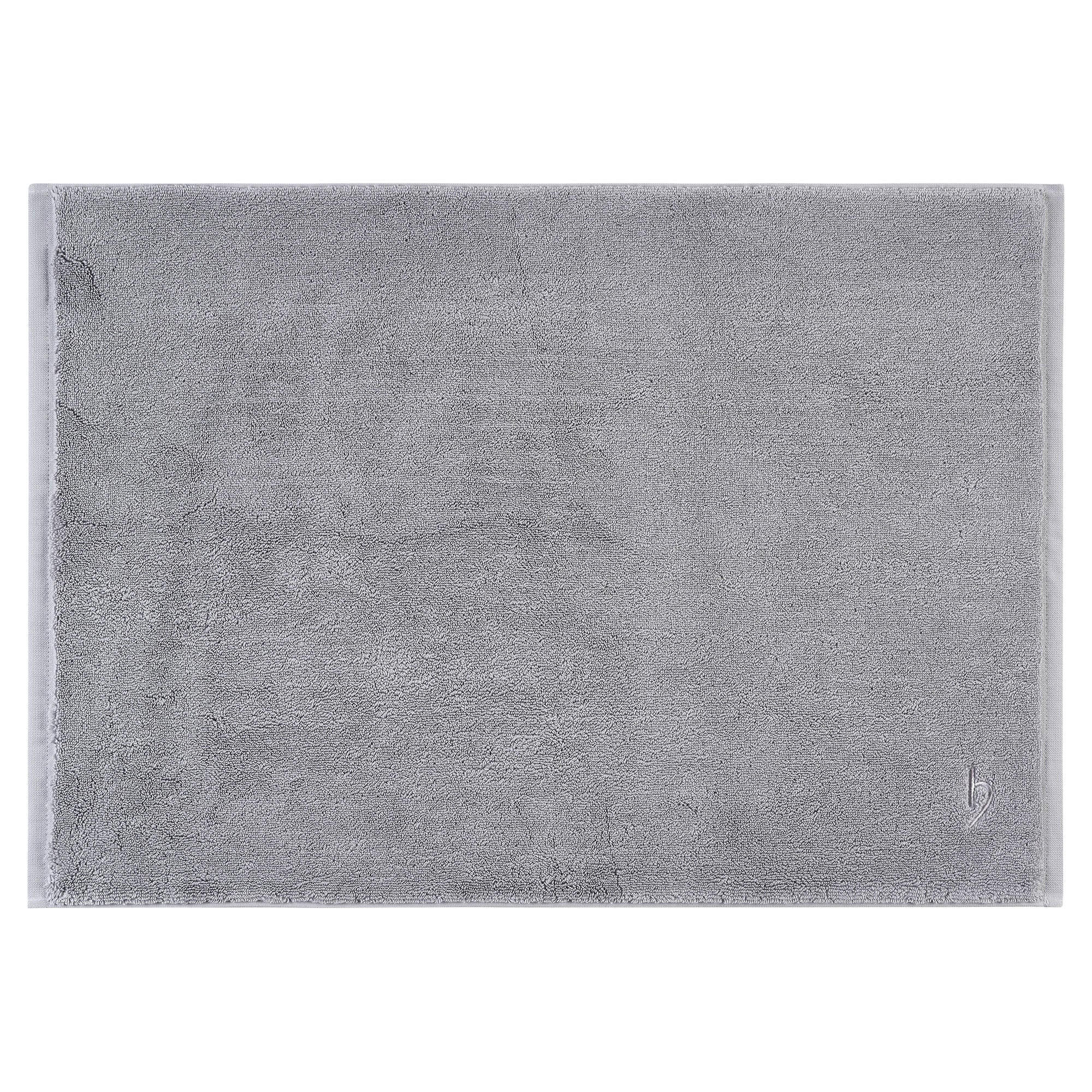 BADVORLEGER Pura Silbergrau - Hellgrau, Textil (60/90cm) - Herzbach Home